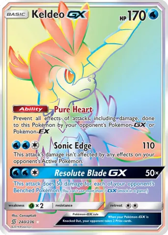 Keldeo GX Pokémon card #240