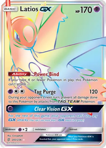 Latios GX Pokémon card #243