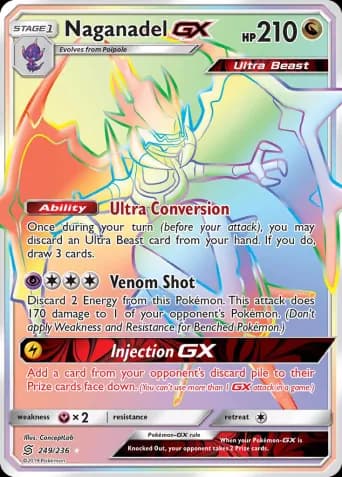 Naganadel GX Pokémon card #249