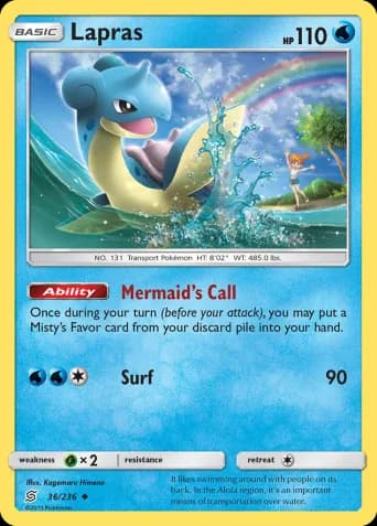 Lapras Pokémon card #36