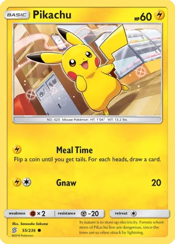 Pikachu Pokémon card #55