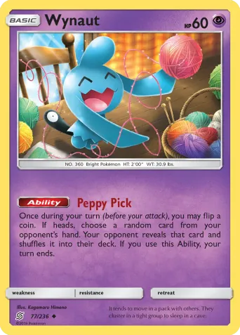 Wynaut Pokémon card #77