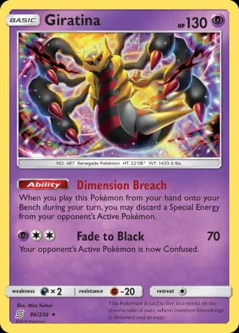 Giratina Pokémon card #86