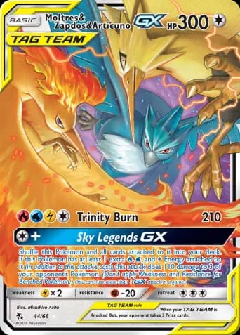 Moltres & Zapdos & Articuno GX Pokémon card #44