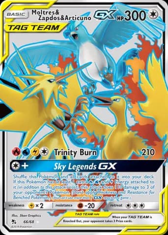 Moltres & Zapdos & Articuno GX Pokémon card #66