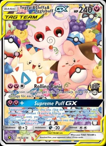 Togepi & Cleffa & Igglybuff GX Pokémon card #143
