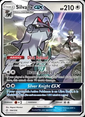 Silvally GX Pokémon card #184