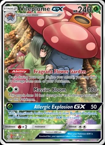 Vileplume GX Pokémon card #211