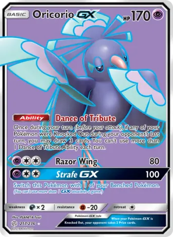 Oricorio GX Pokémon card #217