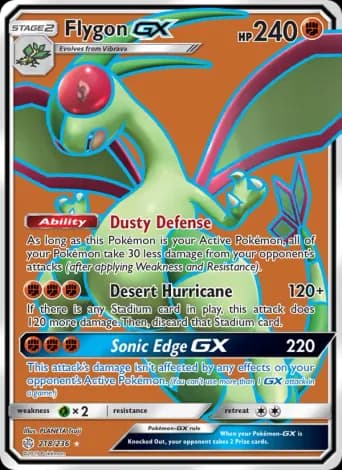 Flygon GX Pokémon card #218