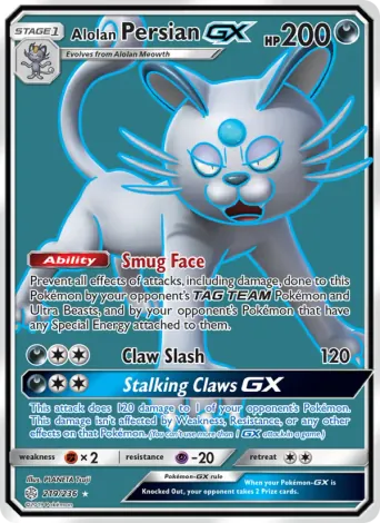 Alolan Persian GX Pokémon card #219