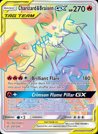 Charizard & Braixen GX Pokémon card #251