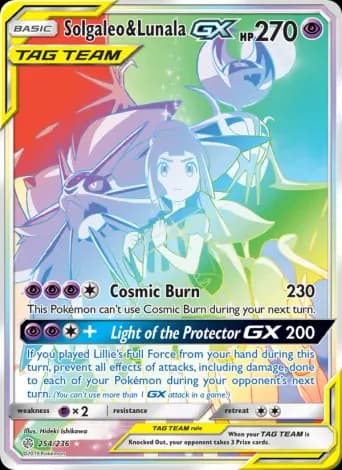 Solgaleo & Lunala GX Pokémon card #254