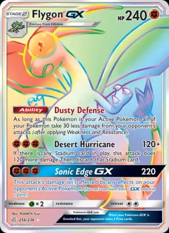 Flygon GX Pokémon card #256
