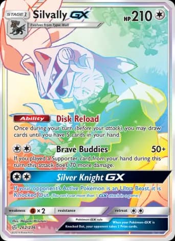 Silvally GX Pokémon card #262