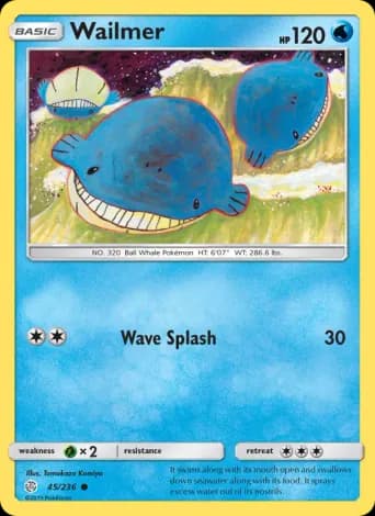 Wailmer Pokémon card #45