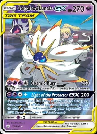 Solgaleo & Lunala GX Pokémon card #75
