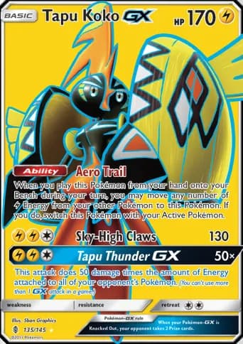 Tapu Koko GX Pokémon card #135
