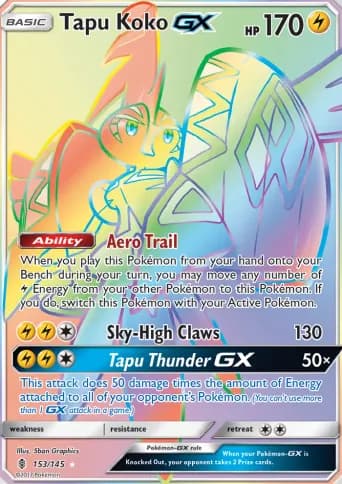 Tapu Koko GX Pokémon card #153
