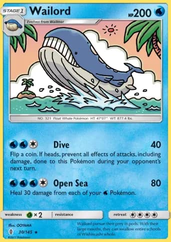 Wailord Pokémon card #30