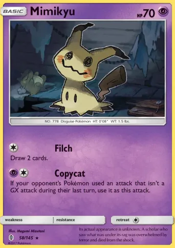 Mimikyu Pokémon card #58