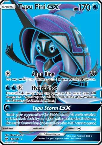 Tapu Fini GX Pokémon card #133