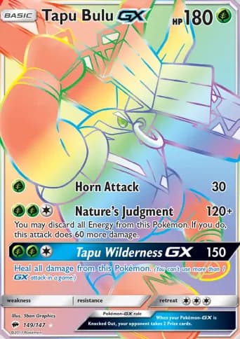Tapu Bulu GX Pokémon card #149