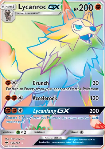 Lycanroc GX Pokémon card #155