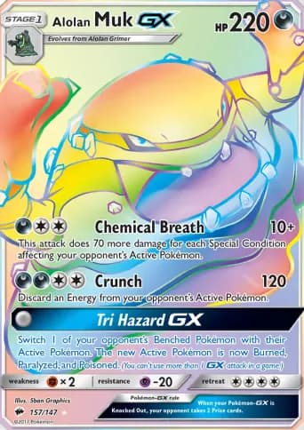 Alolan Muk GX Pokémon card #157