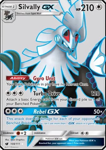 Silvally GX Pokémon card #108