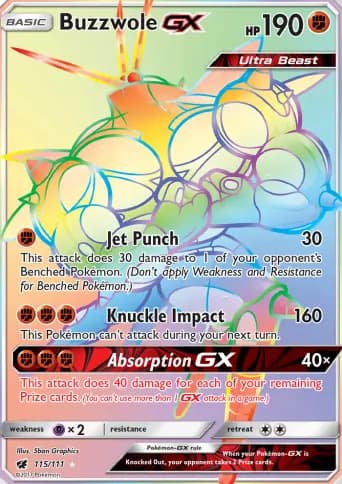 Buzzwole GX Pokémon card #115