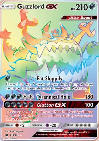 Guzzlord GX Pokémon card #116