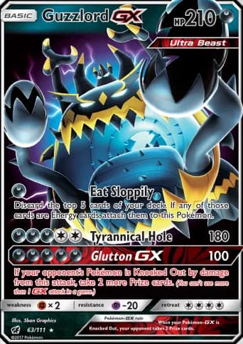 Guzzlord GX Pokémon card #63