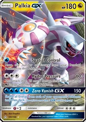 Palkia GX Pokémon card #101