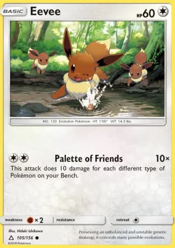 Eevee Pokémon card #105