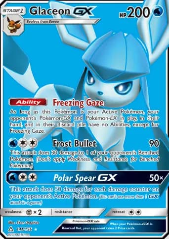 Glaceon GX Pokémon card #141