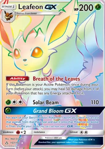 Leafeon GX Pokémon card #157