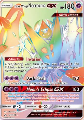 Dawn Wings Necrozma GX Pokémon card #161