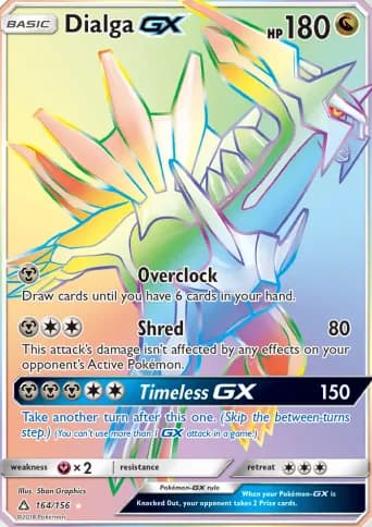 Dialga GX Pokémon card #164