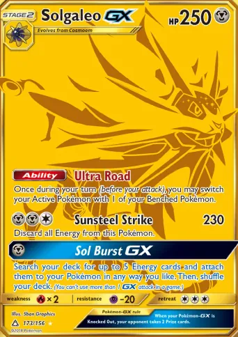 Solgaleo GX Pokémon card #173