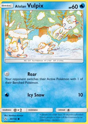 Alolan Vulpix Pokémon card #30