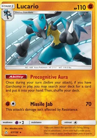 Lucario Pokémon card #67