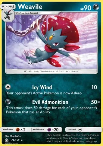 Weavile Pokémon card #74