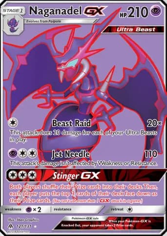 Naganadel GX Pokémon card #121