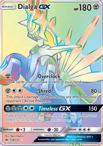Dialga GX Pokémon card #138