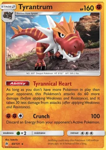Tyrantrum Pokémon card #69