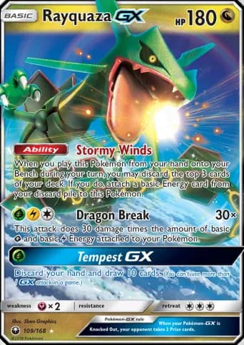 Rayquaza GX Pokémon card #109