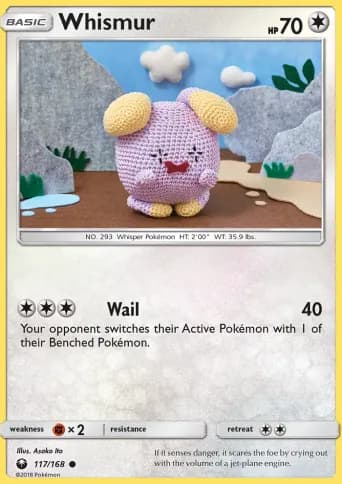Whismur Pokémon card #117