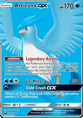 Articuno GX Pokémon card #154