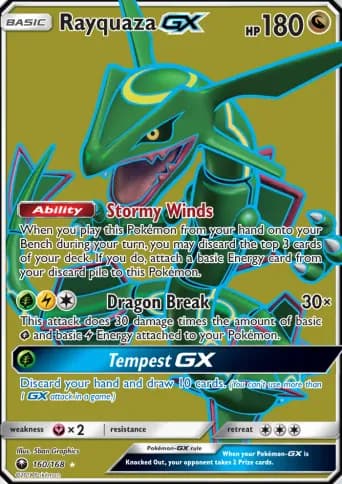 Rayquaza GX Pokémon card #160